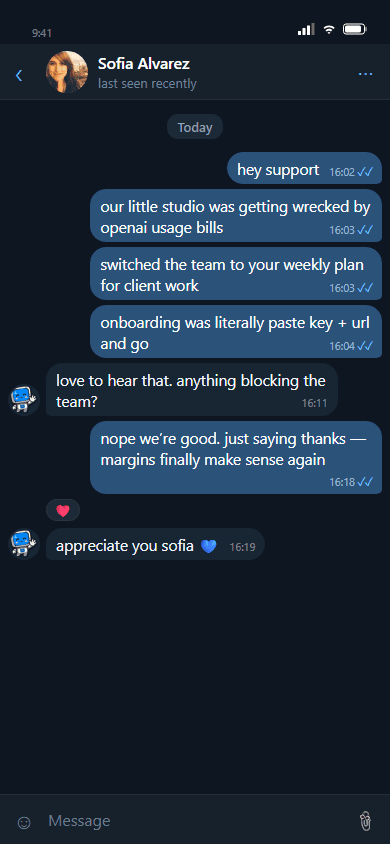 Customer feedback: Telegram, 4 / 50