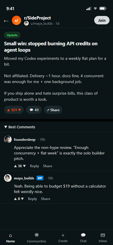 Customer feedback: Reddit, 13 / 50
