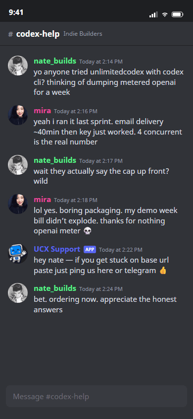 Customer feedback: Discord, 26 / 50