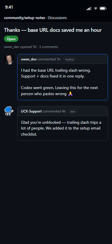 Customer feedback: GitHub, 40 / 50