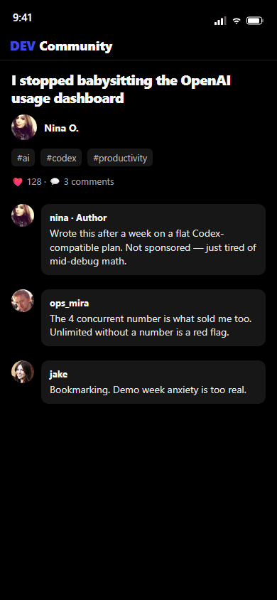 Customer feedback: DEV Community, 43 / 50