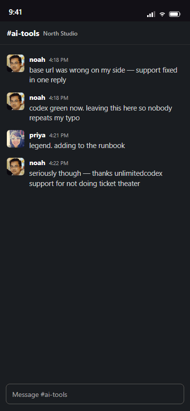 Customer feedback: Slack, 50 / 50